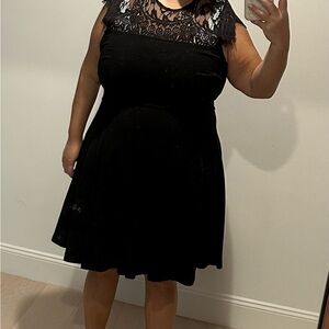 City chic Elegant Black Lace Dress
